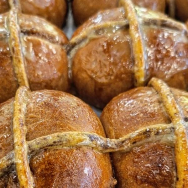 Chocolate Hot Cross Buns (6) - Image 2