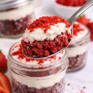 Red Velvet Cake Jars, Serves 2