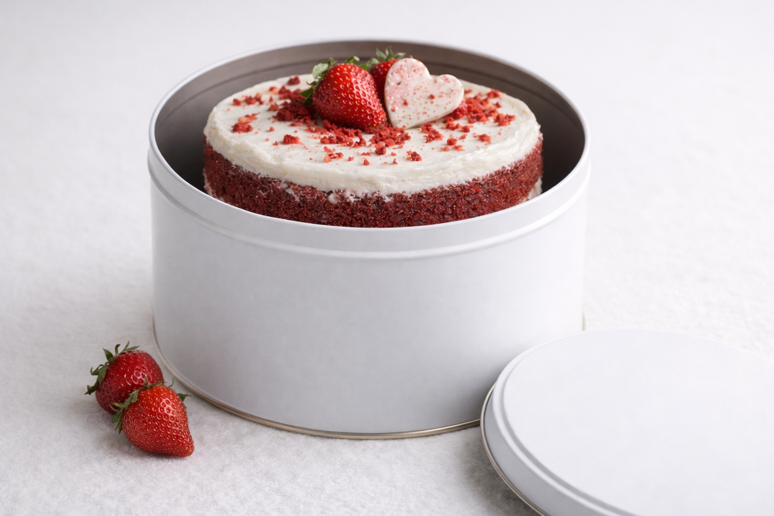 Red Velvety Cake in a Tin, Serves 6-10 - Image 3