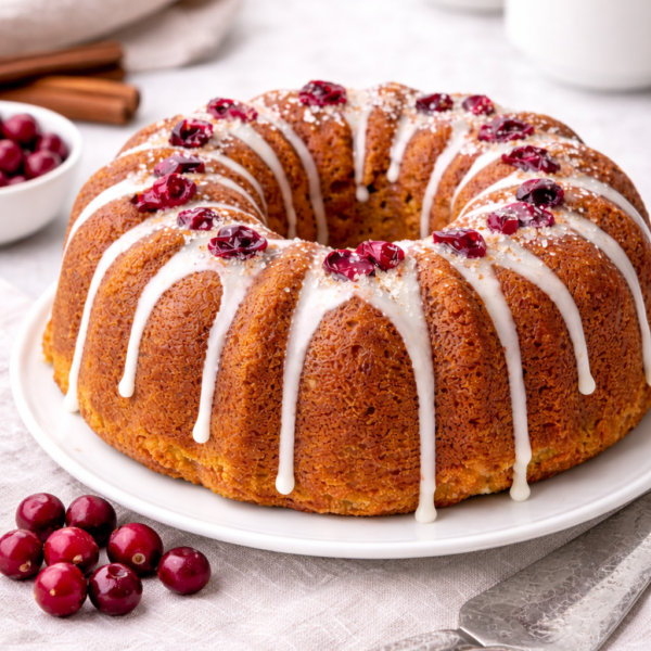 Cranberry Spice Bundt Cake, Serves 10 -12