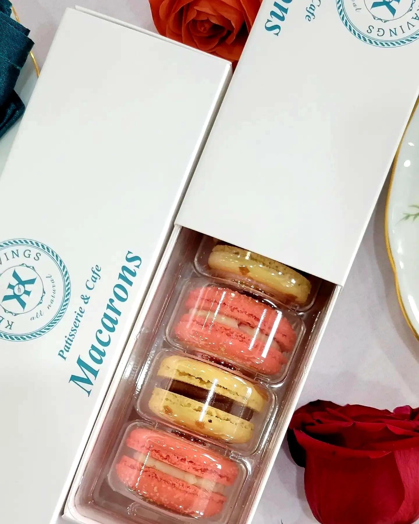 Strawberry Macarons, Set of 6 - Image 3